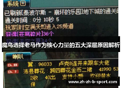 魔鸟选择老马作为核心力量的五大深层原因解析